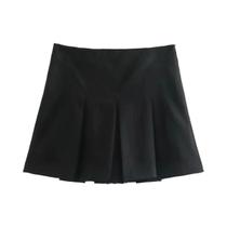 Minissaias Plissadas Vintage Femininas Com Babados, Casuais, Primavera Verão, Em Camadas, Estilo Minissaias Plissadas Vintage Femininas Com Babados, Casuais, Primavera Verão, Em Camadas, Estilo