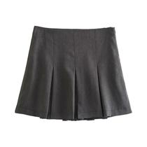 Minissaias Plissadas Vintage Femininas Com Babados, Casuais, Primavera Verão, Em Camadas, Estilo Minissaias Plissadas Vintage Femininas Com Babados, Casuais, Primavera Verão, Em Camadas, Estilo