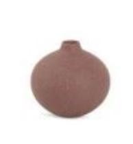 Minivaso em cerâmica marrom 7x8cm