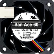 Miniventilador 9GA0624P1J06 24V 0.75A 18W 4 Fios 4P 6038 B3