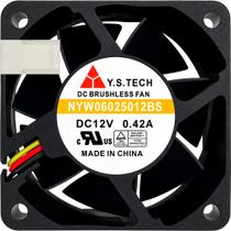 Miniventilador NYW06025012BS 12V 0.42A 3 Fios 3P 60X60X25 B2 Miniventilador NYW06025012BS 12V 0.42A 3 Fios 3P 60X60X25 B2