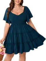 Minivestido casual SHESTARR com decote em forma de coração plus size