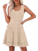 Minivestido de verão ANRABESS sem mangas, regata de malha, vestido de praia