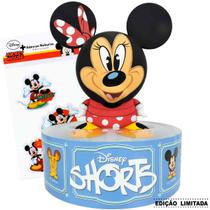 Minnie Boneca Colecionável Disney Shorts Mickey Series 12 cm + Adesivo