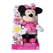 Minnie Happy Sounds Pelúcia Infantil Emite Sons Fofinha 33cm Multikids BR227