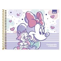 Minnie Mouse Caderno Cartografia e Desenho Capa Dura 48fls Spiral