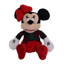 Minnie Pelúcia Xadrez Enfeite Natal Disney 32cm 1un