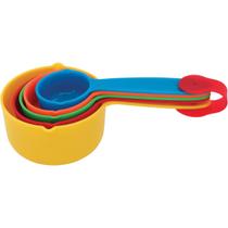 MINO JG MEDIDORES COPOS 5x10x18cm PLÁSTICO COLOR 5PÇ