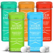 Mints Viter Energy 40 mg de cafeína, sem açúcar, vitaminas B, 100 unidades Mints Viter Energy 40 mg de cafeína, sem açúcar, vitaminas B, 100 unidades
