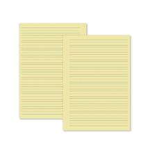 Miolo Caderno A5 Caligrafia 1 - 100 Folhas - Fundo Amarelo