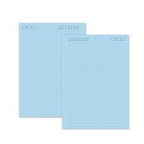 Miolo Caderno A5 Pautado Pontilhado - 100 Folhas - Azul