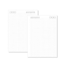 Miolo Caderno A5 Pontilhado - 100 Folhas - Fundo Branco