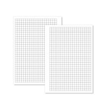 Miolo Caderno A5 Quadriculado - 100 Folhas - Fundo Branco