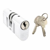 Miolo cilindro reposição tambor c/2 chaves p/ fechadura 3f 4000/5000/6000/7000 000zbr branco