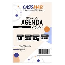 Miolo de Agenda Refilado 2025 Cinza 190fls Cassmar 01un Miolo de Agenda Refilado 2025 Cinza 190fls Cassmar 01un