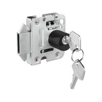 Miolo Fechadura Porta Vidro Correr Cilindro 3530/3210 2 chaves - Preto