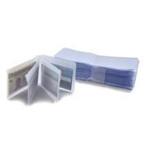 Miolo plástico refil de carteira porta documento e RG 100 unidades
