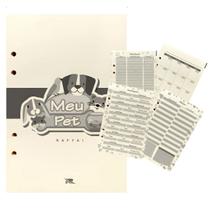 Miolo Refil De Fichário Agenda Meu Pet 350 Páginas Raffai