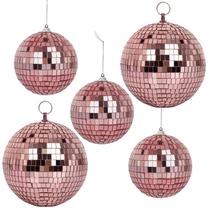 Mirror Balls, enfeites de bola de discoteca Muscab, 15 cm e 10 cm, pacote com 5 Mirror Balls, enfeites de bola de discoteca Muscab, 15 cm e 10 cm, pacote com 5