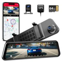 Mirror Dash Cam LINGDU LD4K 12" 4K frontal 2.5K GPS traseiro