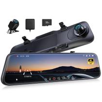 Mirror Dash Cam Pelsee P12 Pro 4K 12", visão traseira com ADAS e BSD