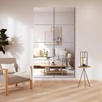 Mirror Tiles Delma Frameless 14x12cm 8 peças montadas na parede Mirror Tiles Delma Frameless 14x12cm 8 peças montadas na parede