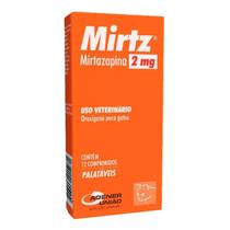 Mirtz 2 mg 12 Comprimidos Orexígeno para Gatos Agener União