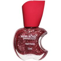 MISS ROSE - Esmalte Glitter Tradicional - Cor A515 - 12ml