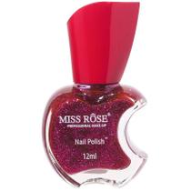 MISS ROSE - Esmalte Glitter Tradicional - Cor A516 - 12ml