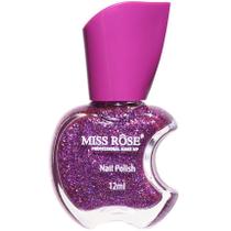 MISS ROSE - Esmalte Glitter Tradicional - Cor A517 - 12ml