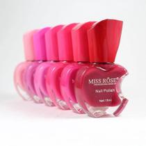 MISS ROSE - Kit com 6 Esmaltes Miss Rose Cremosos - Rosas do Momento - 12ml