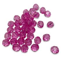 Missanga bola sextavada passante 8mm acrílico diversão infantil crie e monte pulseirinhas colar decorados 100gramas