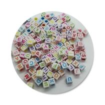 Missanga Letras 6x6 Diversas Cores