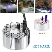 Mist Maker Fumaça Nebulizador Ultrassônico Led Bivolt P/ Aquários, Fontes, Lagos