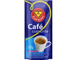 Mistura Café Com Leite 3 Corações Sachê 20G - 100 Und - 3 Coracoes