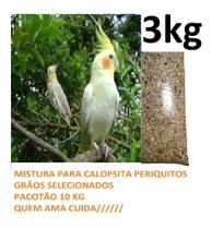 Mistura Calopsita Periquito Agaporne 3 Kg Pássaro Sementes Mistura Calopsita Periquito Agaporne 3 Kg Pássaro Sementes