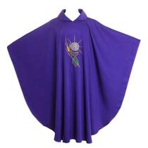 Mistura de algodão roxo Chasuble Vestments BLESSUME Priest