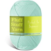 Mistura de algodão Yarn Hearth & Harbor Fluff Stuff verde menta 230 m Mistura de algodão Yarn Hearth & Harbor Fluff Stuff verde menta 230 m