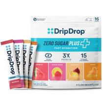 Mistura de bebida com eletrólitos DripDrop Zero Sugar Plus, 16 sticks