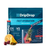 Mistura de bebidas eletrolíticas DripDrop Hydration Fruit Punch 32 Sticks