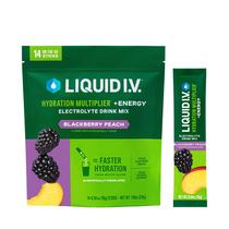 Mistura de bebidas eletrolíticas em pó Liquid I.V. Hydration +Energy Mistura de bebidas eletrolíticas em pó Liquid I.V. Hydration +Energy