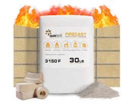 Mistura de cimento refratário GirTech FireCast 30kg 1700C resistente ao calor