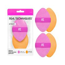 Mistura de maquiagem Puff Real Techniques Miracle 2 em 1 x2 Mistura de maquiagem Puff Real Techniques Miracle 2 em 1 x2