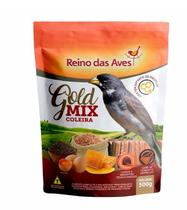 Mistura de Sementes Reino das Aves Gold Mix Coleira 500g Reino Das Aves