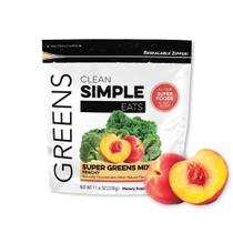 Mistura de superalimentos em pó Clean Simple Eats Peachy Greens 30 porções Mistura de superalimentos em pó Clean Simple Eats Peachy Greens 30 porções
