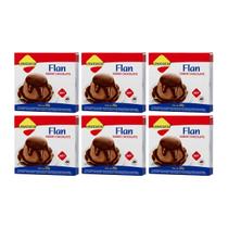 Mistura Diet Para Flan Chocolate 25g Lowçucar Kit 6 Preparo Prático Textura Cremosa