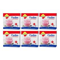 Mistura Diet Para Pudim Morango 25g Lowçucar Kit 6 Preparo Prático Textura Cremosa