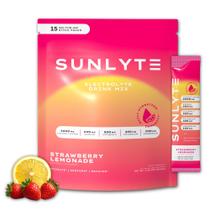 Mistura em pó para bebida SUNLYTE Sabor Morango com Limão 15 sachês Mistura em pó para bebida SUNLYTE Sabor Morango com Limão 15 sachês