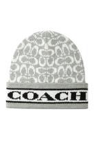 Mistura feminina de lã de giz com logotipo C da Beanie Coach