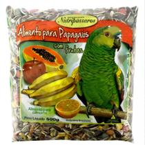 Mistura p/(papagaios) c/(frutas) 500g (nutripassaros)